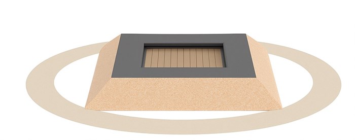 Уличный квадратный батут в платформе TMS-BPS