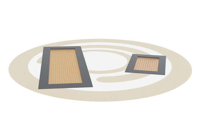 Уличный прямоугольный батут встраиваемый TMS-BBRS