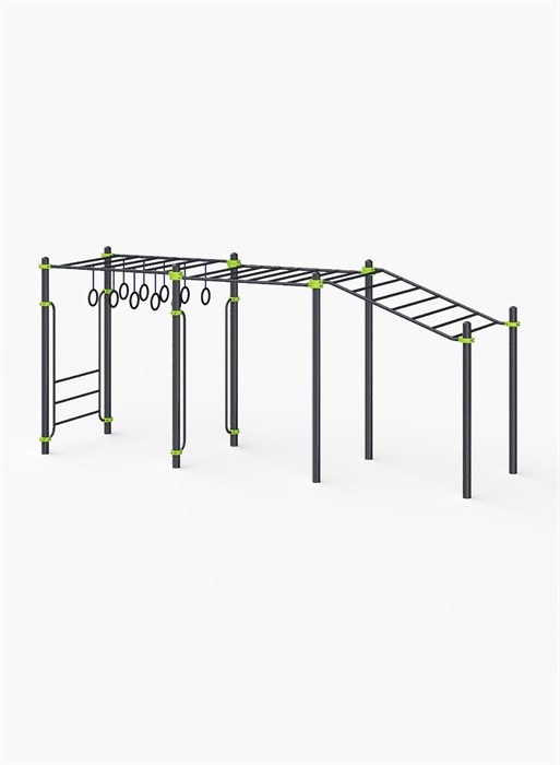 Рукоход с наклоном и кольцами А25.17