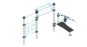 Воркаут комплекс TMS-V11 Для верхних конечностей, поясницы и пресса TMS-V11