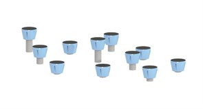 Комплекс для развития ловкости (прыжковые столбики) TMS-V21