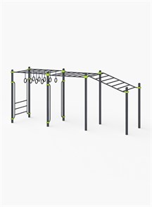 Рукоход с наклоном и кольцами А25.17